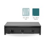 Cozze Combo 900 2-in-1 Gasgrill & Plancha, 3 Brenner, Deckel, Thermometer, Emaille-Gusseisenplatte – Bild 4