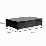 Cozze Combo 900 2-in-1 Gasgrill & Plancha, 3 Brenner, Deckel, Thermometer, Emaille-Gusseisenplatte – Bild 3