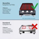 Skandika Palo 3-Brenner Plus Plancha Gasgrill mit Deckel und Kochplatte, für Outdoor, Camping & Balkon – Bild 5