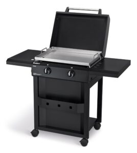 Enders AMARO 2 Plancha Gasgrill, 2 Edelstahlbrenner, Edelstahl-Plancha, Haube und Ablagefach – Bild 2
