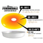Terma 2IN1 Smofree 2.0 XXL Feuerstelle mit Feuerplatte, raucharm, 75×88 cm, Rost-Patina, Made in Germany – Bild 8