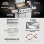 BURNHARD Big FRED Deluxe Gasgrill, 4 Brenner, Edelstahlrost, Edelstahl – Bild 4