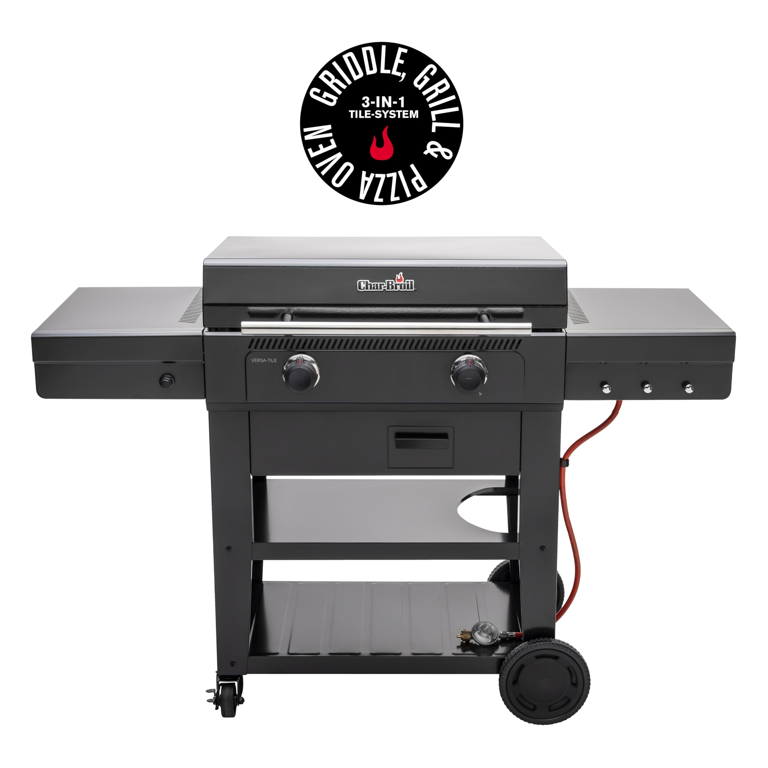 71429qY9jEL Char-Broil Versa-Tile 3-in-1 Gasgrill, Griddle, Grill & Pizzaofen – Bild 1