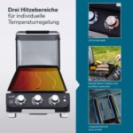 Skandika Palo 3-Brenner Plus Plancha Gasgrill mit Deckel und Kochplatte, für Outdoor, Camping & Balkon – Bild 4