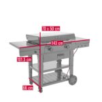 Char-Broil Versa-Tile 3-in-1 Gasgrill, Griddle, Grill & Pizzaofen – Bild 11
