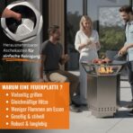 Terma Smofree 2.0 XXL Edelstahl-Feuerstelle mit Ø75 cm Feuerplatte, bis zu 95 % raucharm, Made in Germany – Bild 6