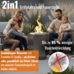 Terma Smofree 2.0 XXL Edelstahl-Feuerstelle mit Ø75 cm Feuerplatte, bis zu 95 % raucharm, Made in Germany – Bild 2