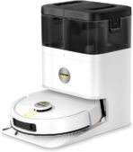 KÄRCHER RVM 4 Comfort Extra Saugwischroboter mit rotierenden anhebbaren Mopp-Scheiben, 15.000 Pa, LiDAR-Navigation, Dual-Line-Laser, 160 min. Laufzeit, Lade- und Reinigungsstation