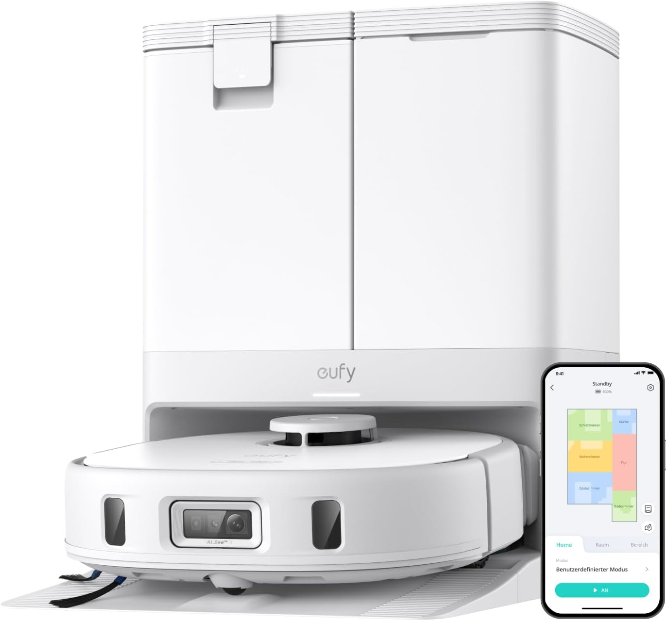 610m2aFuhrL._AC_SL1500 eufy Anker Saug- und Wischroboter X10 Pro Omni, All-in-One, Weiß