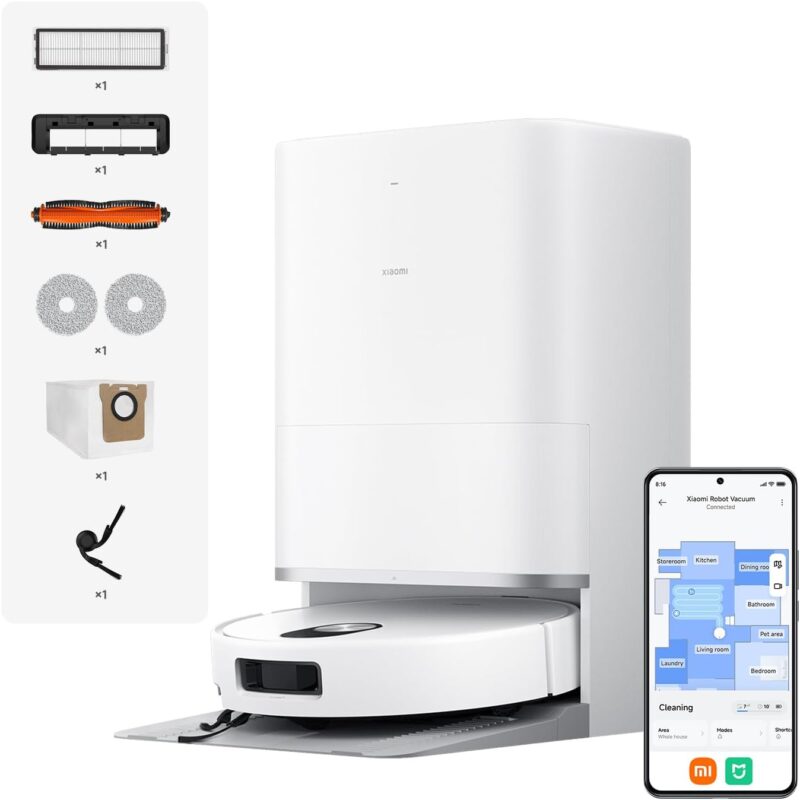 XIAOMI 5 Saugroboter mit Wischfunktion, 20.000 Pa, dToF-Navigation