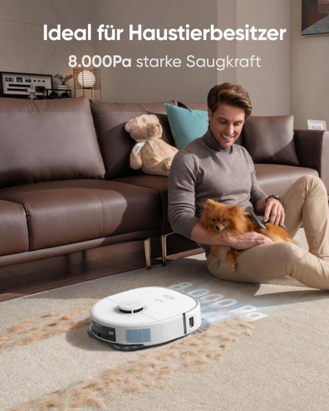 eufy Anker Saug- und Wischroboter X10 Pro Omni, All-in-One, Weiß