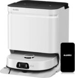EUREKA J15 Ultra Saugroboter mit Wischfunktion Absaugstation, 19.000 Pa Roboterstaubsauger, Automatische Mopphebung 12mm, Anti-Wickel, Heißwasser-Reinigung 75°C, Saug Wischroboter mit Selbstreinigung