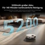 XIAOMI 5 Pro Saugroboter, Wischfunktion, 20.000 Pa, KI-Hindernisvermeidung