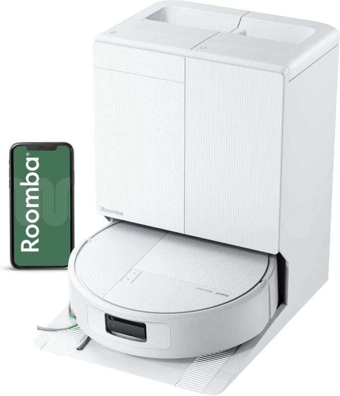 iRobot Roomba 675 Saugroboter, Laser+AI, 30.000 Pa, 80 °C Moppwäsche
