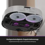 EUREKA J15 Ultra Saugroboter mit Wischfunktion Absaugstation, 19.000 Pa Roboterstaubsauger, Automatische Mopphebung 12mm, Anti-Wickel, Heißwasser-Reinigung 75°C, Saug Wischroboter mit Selbstreinigung