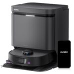 EUREKA J15 Ultra Saugroboter mit Wischfunktion Absaugstation, 19.000 Pa Roboterstaubsauger, Automatische Mopphebung 12mm, Anti-Wickel, Heißwasser-Reinigung 75°C, Saug Wischroboter mit Selbstreinigung