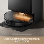 MOVA S70 Roller Saugroboter, 28.000Pa, 27cm-Roller Kantenreinigung Schwarz