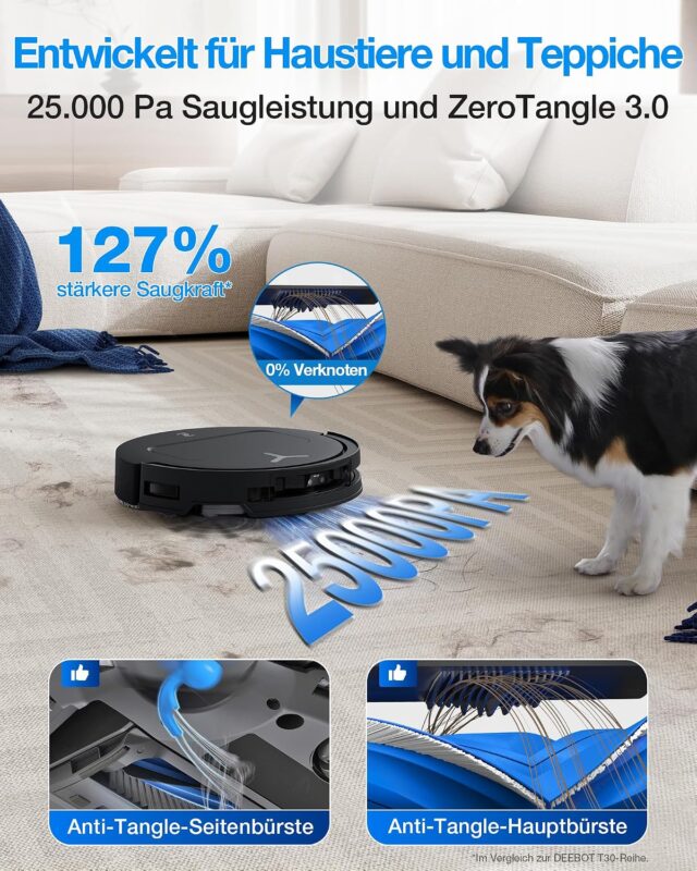 ECOVACS DEEBOT T50 Omni Gen3 Saugroboter, 25.000 Pa