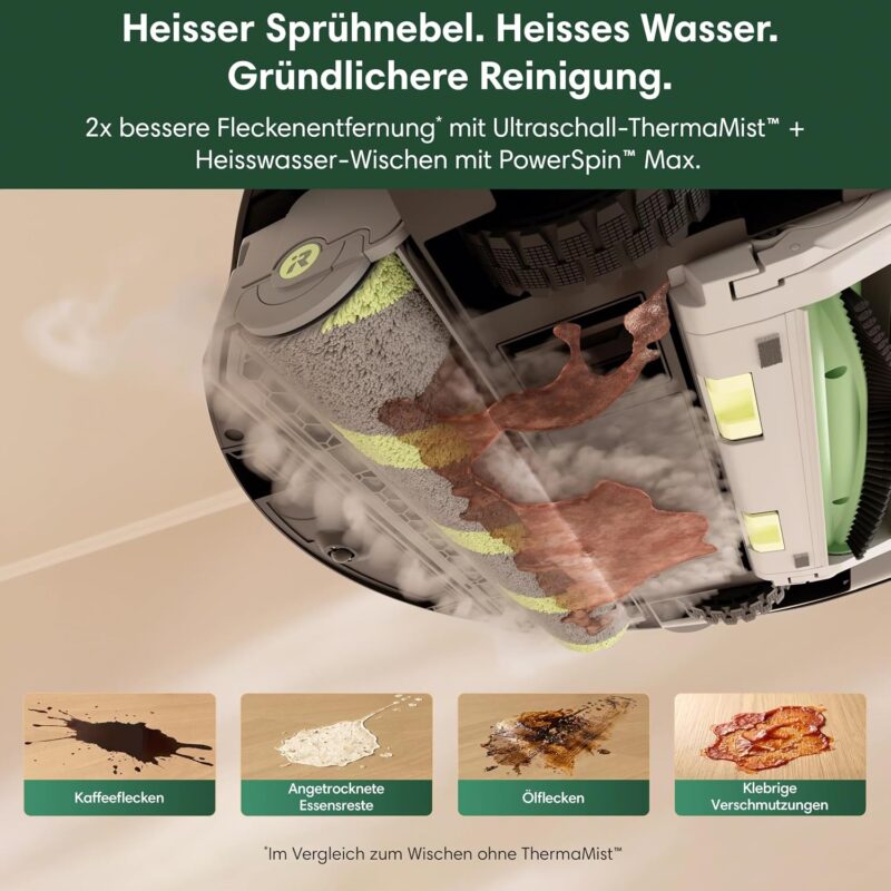 iRobot Roomba 875 Saugroboter, AutoWash Basis, 35.000 Pa, Heißwasserwischen