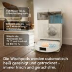 iRobot Roomba® Plus 515 Combo Roboter + AutoWash™ Dock, 22Kpa, Multifunktions‑Dock, Wäscht und trocknet die Wischpads bei heißer Temperatur, Clearview LiDAR, Entleert-Sich, Weiß